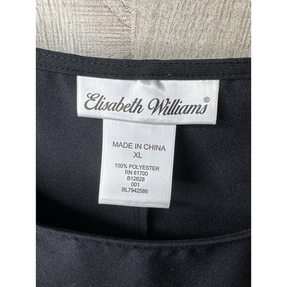 Elisabeth Williams Womens Sleeveless Black Blouse XL Career Work Breathable - Picture 4 of 6